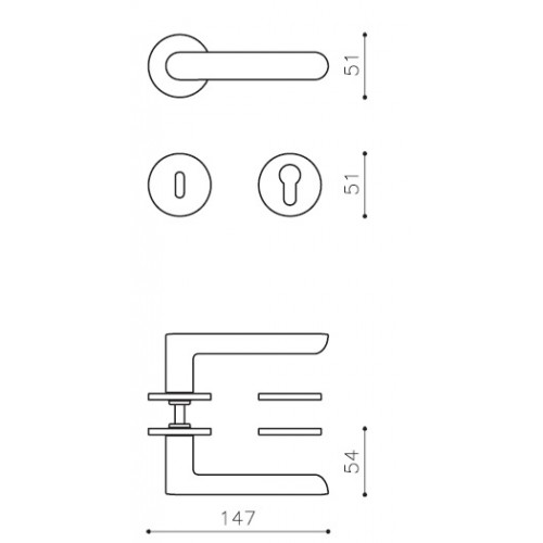 Klamka ICONA SuperFinish antracyt satyna OLIVARI