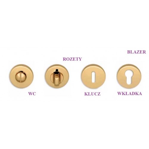 Klamka BLAZER Colombo szyld okrągły złoty polerowany