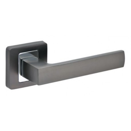 Klamka TOMA antracyt/chrom rozeta kwadrat VDS