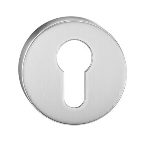 Rozeta okrągła na wkładkę chrom szczotkowany