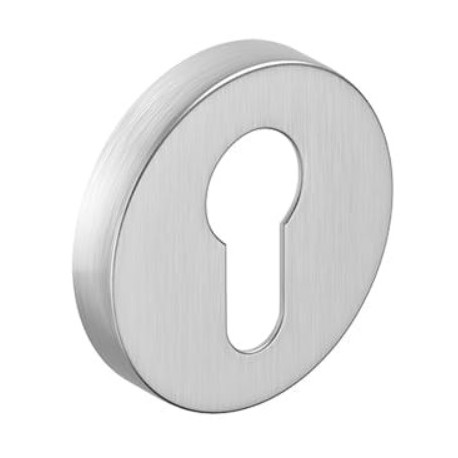 Rozeta okrągła na wkładkę chrom szczotkowany