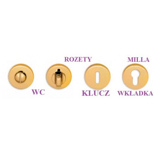 Klamka MILLA Colombo szyld okrągły chrom polerowany-chrom satyna