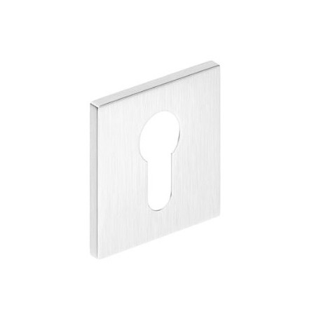 Rozeta kwadrat SLIM na wkładkę chrom szczotkowany