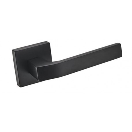 Klamka Carlo czarna rozeta kwadrat KCL B00