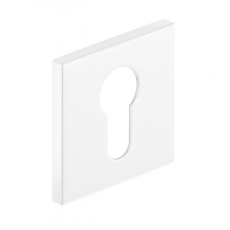 Rozeta kwadrat SLIM na wkładkę biała