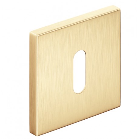 Rozeta kwadrat SLIM na klucz złoty mat