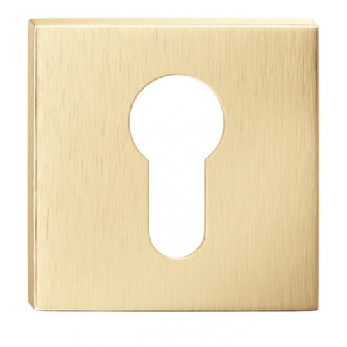 Rozeta kwadrat SLIM na wkładkę złoty mat