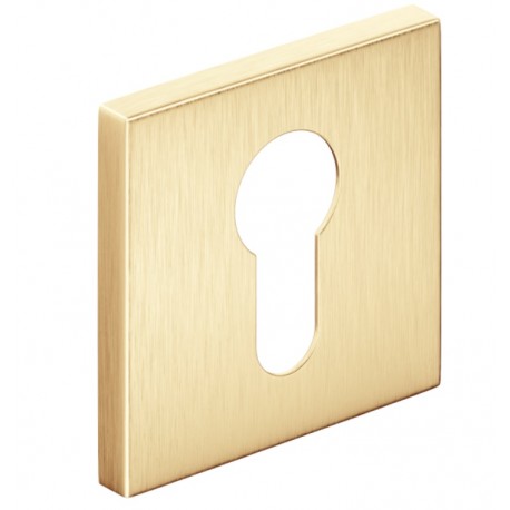 Rozeta kwadrat SLIM na wkładkę złoty mat