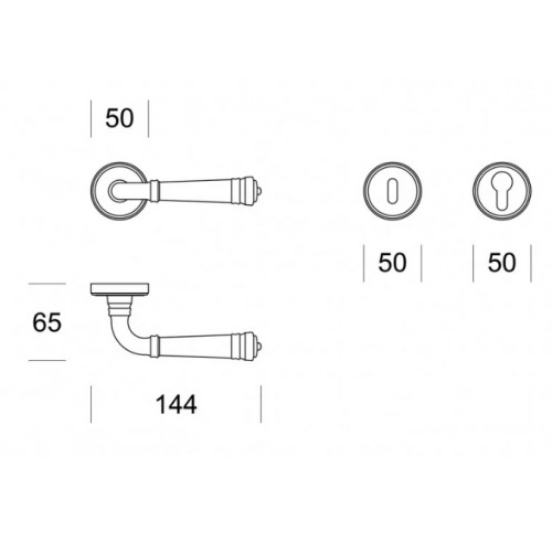 Klamka BORBONE NL nikiel