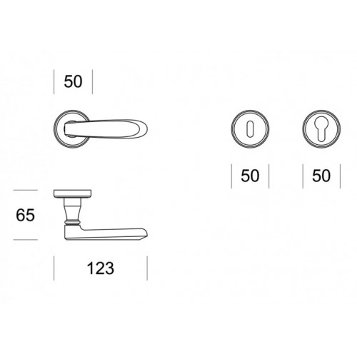 Klamka CASSIA BG brąz szczotkowany