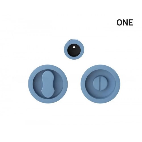 Uchwyt wpuszczany WC okrągły do drzwi przesuwnych ONE Niebieski ocean