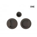 Uchwyt wpuszczany okrągły do drzwi przesuwnych ONE -brązowy