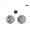 Uchwyt wpuszczany okrągły do drzwi przesuwnych ONE - srebrny