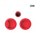 Uchwyt wpuszczany okrągły do drzwi przesuwnych ONE - truskawkowa czerwień