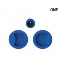 Uchwyt wpuszczany okrągły do drzwi przesuwnych ONE - capri niebieski