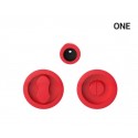 Uchwyt wpuszczany WC okrągły do drzwi przesuwnych ONE - truskawkowa czerwień