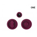 Uchwyt wpuszczany WC okrągły do drzwi przesuwnych ONE - bordo fiolet