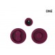 Uchwyt wpuszczany WC okrągły do drzwi przesuwnych ONE - bordo fiolet