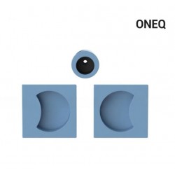 Kwadratowy uchwyt wpuszczany do drzwi przesuwnych ONEQ - niebieski ocean