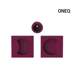 Kwadratowy uchwyt wpuszczany do drzwi przesuwnych ONEQ - bordo fiolet