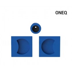Kwadratowy uchwyt wpuszczany do drzwi przesuwnych ONEQ - capri niebieski