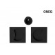 Kwadratowy uchwyt wpuszczany do drzwi przesuwnych ONEQ - czarny