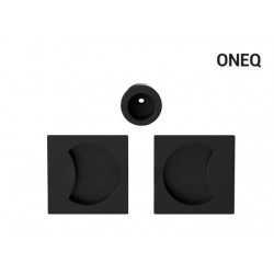 Kwadratowy uchwyt wpuszczany do drzwi przesuwnych ONEQ - czarny