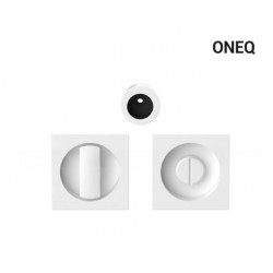 Kwadratowy uchwyt wpuszczany WC do drzwi przesuwnych ONEQ - biały