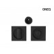Kwadratowy uchwyt wpuszczany WC do drzwi przesuwnych ONEQ - czarny