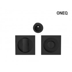 Kwadratowy uchwyt wpuszczany WC do drzwi przesuwnych ONEQ - czarny