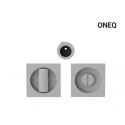 Kwadratowy uchwyt wpuszczany WC do drzwi przesuwnych ONEQ - srebrny