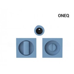 Kwadratowy uchwyt wpuszczany WC do drzwi przesuwnych ONEQ - niebieski ocean