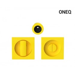 Kwadratowy uchwyt wpuszczany WC do drzwi przesuwnych ONEQ - cytrynowy żółty